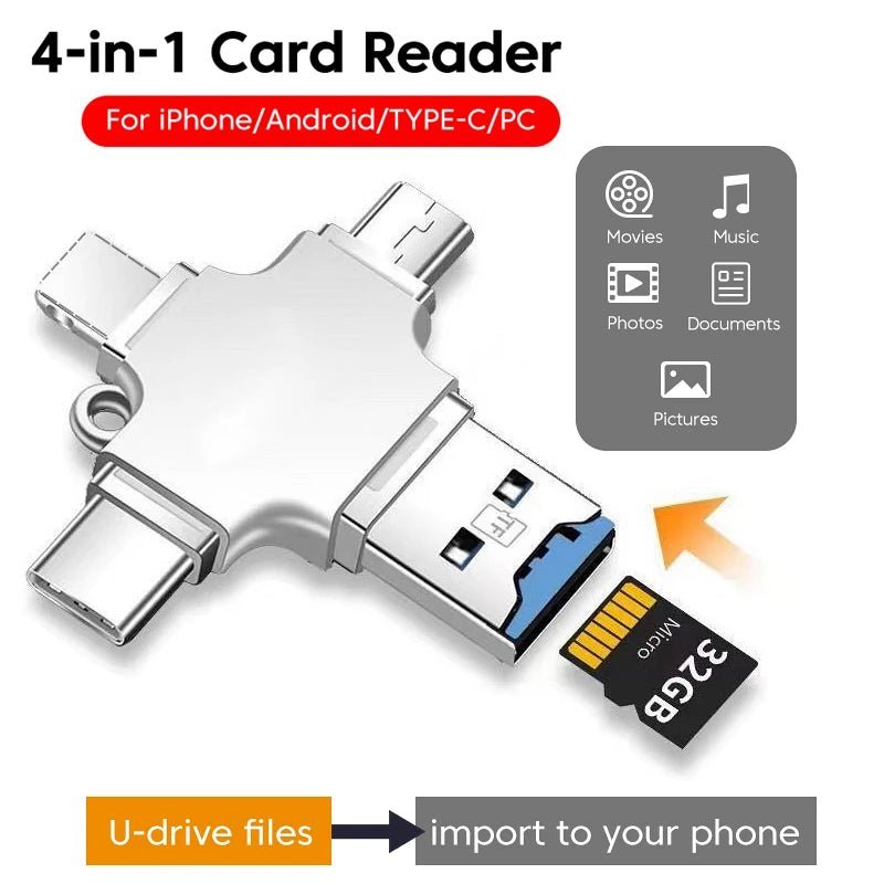 Mobile USB 3.0 Card Reader 5 in 1 Type C & USB to SD Micro TF Memory Card - Bama style