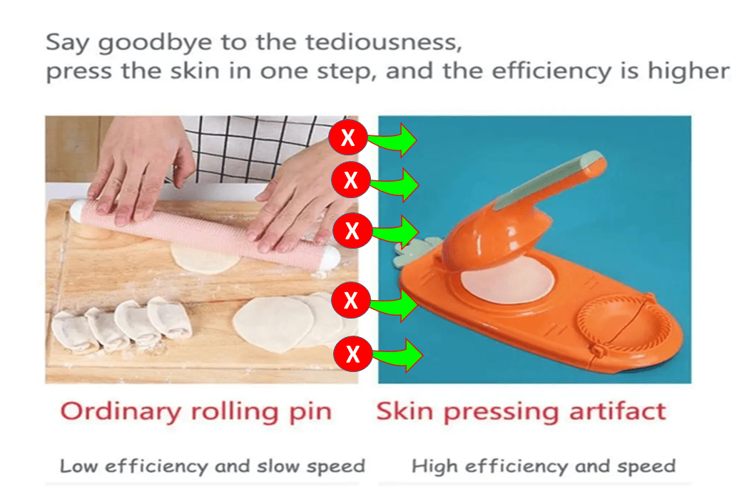 2 In 1 Dumpling Maker Kitchen Tool Pressing Hand - made - Bama style