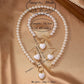 3 Pcs Pearl Necklace Bracelet Jewelry Set Gift - Bama style