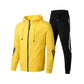 Men's Winter Tracksuit Set Solid Color Sweatpants Sportswear Suit - Bama style