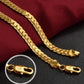 Party Wedding jewelry sets silver 18K gold 6MM chain bracelets necklace - Bama style