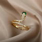 Snake Rings Gold Color Stainless Steel Ring 2024 - Bama style