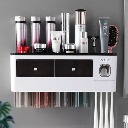 Toothbrush Holder Automatic Toothpaste Dispenser Squeezer - Bama style