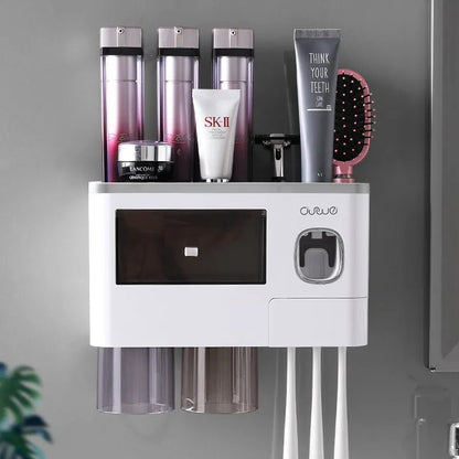 Toothbrush Holder Automatic Toothpaste Dispenser Squeezer - Bama style