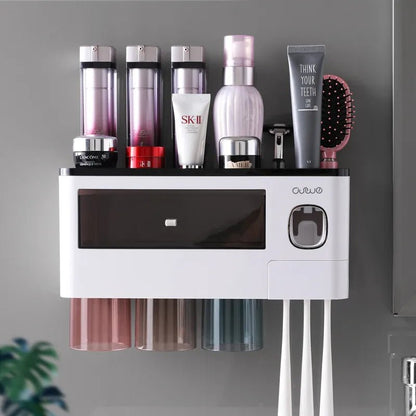 Toothbrush Holder Automatic Toothpaste Dispenser Squeezer - Bama style