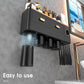 Toothbrush Holders for Bathrooms - Upgrade Wall Mounted with Toothpaste Dispenser 4 Cups Large Capacity Tray - Bama style