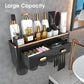 Toothbrush Holders for Bathrooms - Upgrade Wall Mounted with Toothpaste Dispenser 4 Cups Large Capacity Tray - Bama style