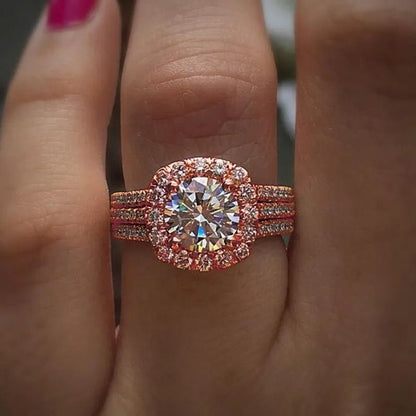 Women Jewelry Rings with Brilliant Cubic Zirconia Luxury Rings Wedding Party - Bama style