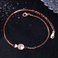 Women Teens Charm Cute Rose Gold Color Stainless Steel Jewelry - Bama style