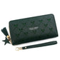 Women Wallet Multi - card ID Card Holders Mobile Phone Clutch Bag Leisure Leather Purse - Bama style
