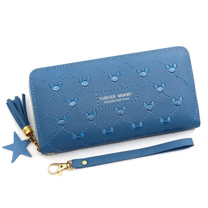 Women Wallet Multi - card ID Card Holders Mobile Phone Clutch Bag Leisure Leather Purse - Bama style